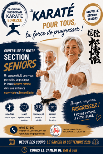 Karate cours senior sept 2026